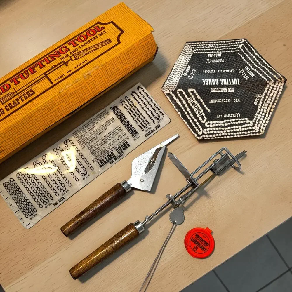 Vintage RC Rug Crafters Speed Tufting Tool Set with Box & Instructions
